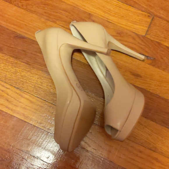 Michael Kors Nude Peep-toe Stilettos - Picture 3 of 8